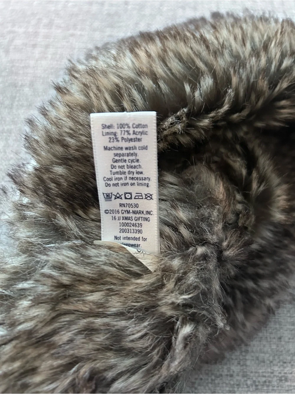 Janie and Jack Faux Fur Russian-Style Trapper Hat in Brindle Brown Size 2/3T